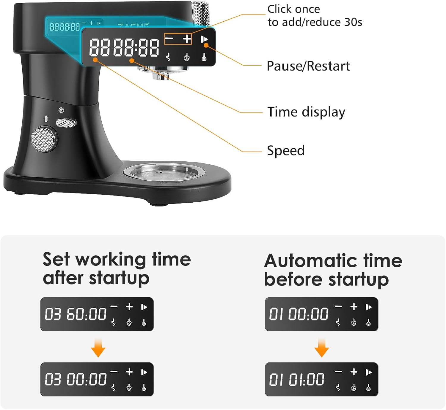 Household Stand Mixer 800W with Aluminum Die Casting Mixers Kitchen Electric Stand Mixer Metal Dough Mixer with Stainless Steel 7L Bowl, Dough Hook, Whisk and Beater