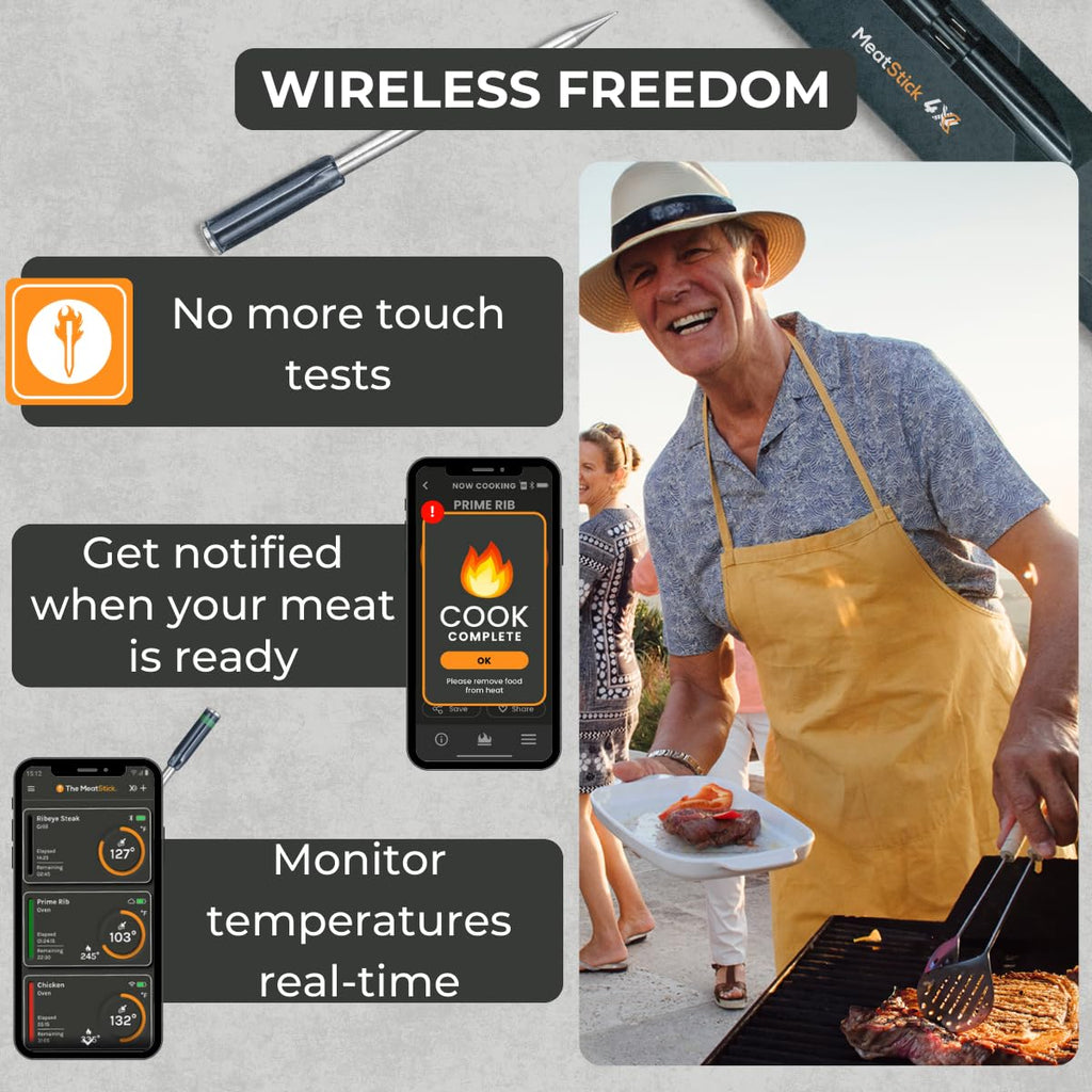 Wireless Meat Thermometer for Grilling and Smoking