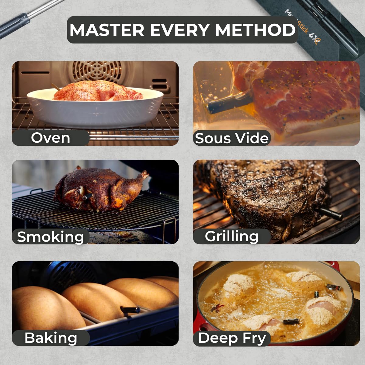 Wireless Meat Thermometer for Grilling and Smoking