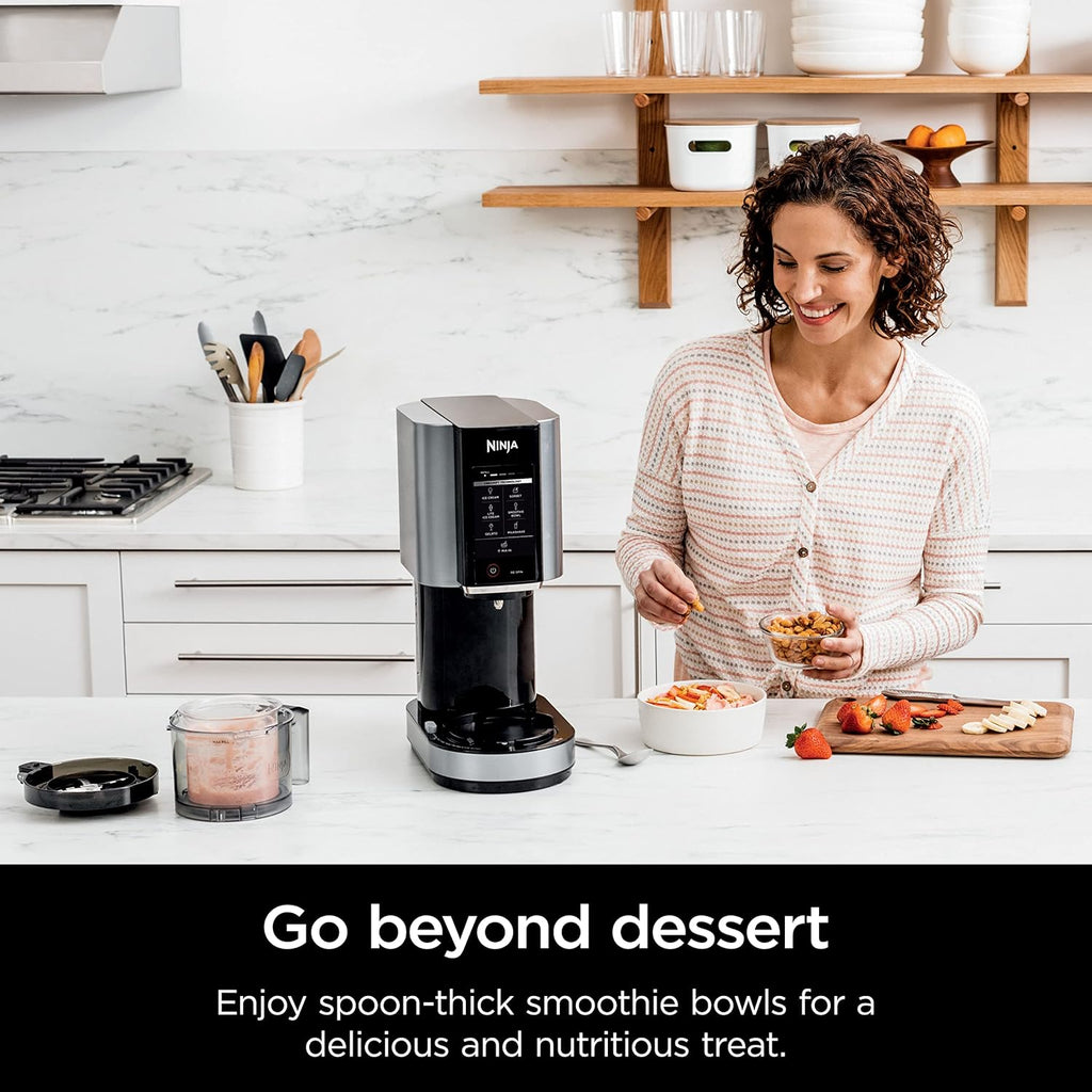 Ice Cream Maker, for Gelato, Mix-ins, Milkshakes, Sorbet, Smoothie Bowls & More, 7 One-Touch Programs, with (2) Pint Containers & Lids, Compact Size